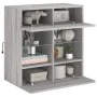 TV-Wandmöbel mit LED-Lichtern in Sonoma-Grau 58,5x30x60,5 cm von , TV-Möbel - Ref: Foro24-837097, Preis: 56,68 €, Rabatt: %