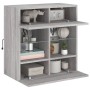 TV-Wandmöbel mit LED-Lichtern in Sonoma-Grau 58,5x30x60,5 cm von , TV-Möbel - Ref: Foro24-837097, Preis: 57,37 €, Rabatt: %