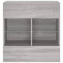 TV-Wandmöbel mit LED-Lichtern in Sonoma-Grau 58,5x30x60,5 cm von , TV-Möbel - Ref: Foro24-837097, Preis: 56,68 €, Rabatt: %