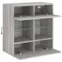 TV-Wandmöbel mit LED-Lichtern in Sonoma-Grau 58,5x30x60,5 cm von , TV-Möbel - Ref: Foro24-837097, Preis: 56,68 €, Rabatt: %