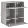TV-Wandmöbel mit LED-Lichtern in Sonoma-Grau 58,5x30x60,5 cm von , TV-Möbel - Ref: Foro24-837097, Preis: 57,37 €, Rabatt: %
