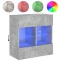 Wand-TV-Möbel mit LED-Lichtern in Betongrau 58,5x30x60,5 cm von , TV-Möbel - Ref: Foro24-837095, Preis: 54,95 €, Rabatt: %