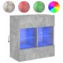 Wand-TV-Möbel mit LED-Lichtern in Betongrau 58,5x30x60,5 cm von , TV-Möbel - Ref: Foro24-837095, Preis: 55,72 €, Rabatt: %