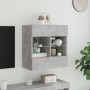 Wand-TV-Möbel mit LED-Lichtern in Betongrau 58,5x30x60,5 cm von , TV-Möbel - Ref: Foro24-837095, Preis: 55,72 €, Rabatt: %
