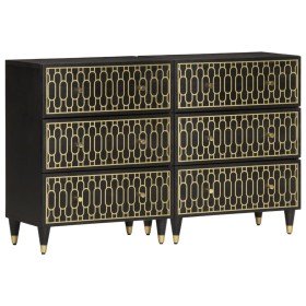 Aparador 2 piezas madera maciza de mango 60x33x75 cm en Aparadores | Comprar online en Foro24