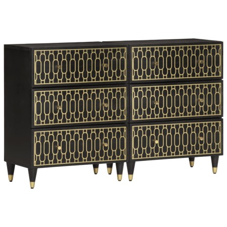 Aparador 2 piezas madera maciza de mango 60x33x75 cm en Aparadores | Comprar online en Foro24