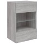 Wand-TV-Möbel mit LED-Lichtern in Sonoma-Grau 40x30x60,5 cm von , TV-Möbel - Ref: Foro24-837088, Preis: 53,29 €, Rabatt: %