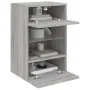 Mueble de TV de pared con luces LED gris Sonoma 40x30x60,5 cm by , TV Furniture - Ref: Foro24-837088, Price: 52,47 €, Discoun...