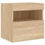 Wand-TV-Möbel mit LED-Lichtern in Sonoma-Eiche 40x30x40 cm von , TV-Möbel - Ref: Foro24-837173, Preis: 34,33 €, Rabatt: %