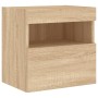 Wand-TV-Möbel mit LED-Lichtern in Sonoma-Eiche 40x30x40 cm von , TV-Möbel - Ref: Foro24-837173, Preis: 34,75 €, Rabatt: %