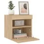 Wand-TV-Möbel mit LED-Lichtern in Sonoma-Eiche 40x30x40 cm von , TV-Möbel - Ref: Foro24-837173, Preis: 34,33 €, Rabatt: %