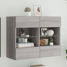 TV-Wandmöbel mit LED-Lichtern in Sonoma-Grau 78,5x30x60,5 cm. von , TV-Möbel - Ref: Foro24-837104, Preis: 67,57 €, Rabatt: %