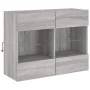 TV-Wandmöbel mit LED-Lichtern in Sonoma-Grau 78,5x30x60,5 cm. von , TV-Möbel - Ref: Foro24-837104, Preis: 66,72 €, Rabatt: %