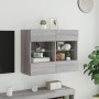 Mueble de TV de pared con luces LED gris Sonoma 78,5x30x60,5 cm de , Muebles TV - Ref: Foro24-837104, Precio: 67,49 €, Descue...