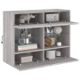 Mueble de TV de pared con luces LED gris Sonoma 78,5x30x60,5 cm de , Muebles TV - Ref: Foro24-837104, Precio: 67,49 €, Descue...