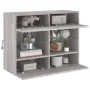 Mueble de TV de pared con luces LED gris Sonoma 78,5x30x60,5 cm by , TV Furniture - Ref: Foro24-837104, Price: 66,72 €, Disco...