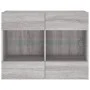 TV-Wandmöbel mit LED-Lichtern in Sonoma-Grau 78,5x30x60,5 cm. von , TV-Möbel - Ref: Foro24-837104, Preis: 66,72 €, Rabatt: %