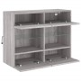 Mueble de TV de pared con luces LED gris Sonoma 78,5x30x60,5 cm de , Muebles TV - Ref: Foro24-837104, Precio: 67,49 €, Descue...