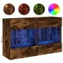 Wand-TV-Möbel mit LED-Lichtern in rauchiger Eiche 98,5x30x60,5 cm von , TV-Möbel - Ref: Foro24-837110, Preis: 73,01 €, Rabatt: %