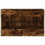 Mueble TV de pared con luces LED roble ahumado 98,5x30x60,5 cm de , Muebles TV - Ref: Foro24-837110, Precio: 73,83 €, Descuen...