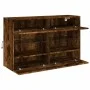 Mueble TV de pared con luces LED roble ahumado 98,5x30x60,5 cm by , TV Furniture - Ref: Foro24-837110, Price: 72,90 €, Discou...