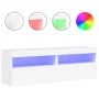 Wand-TV-Möbel mit LED-Lichtern, 2 Stück, weiß, 60x30x40 cm. von , TV-Möbel - Ref: Foro24-837184, Preis: 80,85 €, Rabatt: %