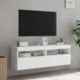 Wand-TV-Möbel mit LED-Lichtern, 2 Stück, weiß, 60x30x40 cm. von , TV-Möbel - Ref: Foro24-837184, Preis: 80,85 €, Rabatt: %