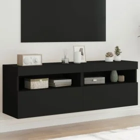 Wand-TV-Möbel mit LED-Lichtern, 2 Stück, schwarz, 60x30x40 cm. von , TV-Möbel - Ref: Foro24-837186, Preis: 79,50 €, Rabatt: %