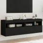 Wand-TV-Möbel mit LED-Lichtern, 2 Stück, schwarz, 60x30x40 cm. von , TV-Möbel - Ref: Foro24-837186, Preis: 79,50 €, Rabatt: %
