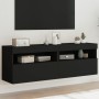 Wand-TV-Möbel mit LED-Lichtern, 2 Stück, schwarz, 60x30x40 cm. von , TV-Möbel - Ref: Foro24-837186, Preis: 83,50 €, Rabatt: %