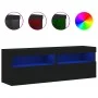 Wand-TV-Möbel mit LED-Lichtern, 2 Stück, schwarz, 60x30x40 cm. von , TV-Möbel - Ref: Foro24-837186, Preis: 79,50 €, Rabatt: %