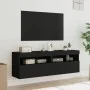 Wand-TV-Möbel mit LED-Lichtern, 2 Stück, schwarz, 60x30x40 cm. von , TV-Möbel - Ref: Foro24-837186, Preis: 79,50 €, Rabatt: %