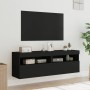 Wand-TV-Möbel mit LED-Lichtern, 2 Stück, schwarz, 60x30x40 cm. von , TV-Möbel - Ref: Foro24-837186, Preis: 83,50 €, Rabatt: %