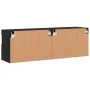 Wand-TV-Möbel mit LED-Lichtern, 2 Stück, schwarz, 60x30x40 cm. von , TV-Möbel - Ref: Foro24-837186, Preis: 79,50 €, Rabatt: %