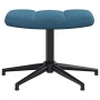Sillón de relax con taburete terciopelo azul en Sillones | Comprar online en Foro24