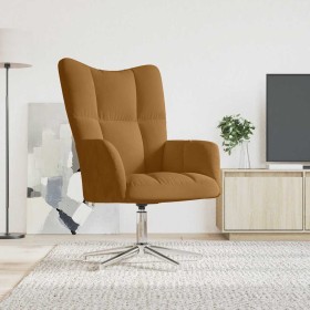 Sillón de relax de terciopelo marrón en Sillones | Comprar online en Foro24