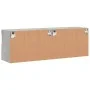 Wand-TV-Möbel mit LED-Lichtern, 2 Stück, Beton-Grau, 60x30x40 cm. von , TV-Möbel - Ref: Foro24-837190, Preis: 85,23 €, Rabatt: %
