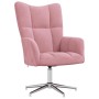 Sillón de relax con taburete terciopelo rosa en Sillones | Comprar online en Foro24