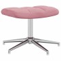 Sillón de relax con taburete terciopelo rosa en Sillones | Comprar online en Foro24