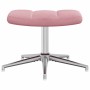 Sillón de relax con taburete terciopelo rosa en Sillones | Comprar online en Foro24