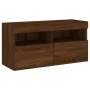 Wand-TV-Möbel mit LED-Lichtern, Eiche braun, 80x30x40 cm. von , TV-Möbel - Ref: Foro24-837209, Preis: 61,86 €, Rabatt: %