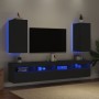 Wand-TV-Möbel mit LED-Lichtern, 2 Stück, schwarz, 30,5x35x70 cm. von , TV-Möbel - Ref: Foro24-837235, Preis: 99,60 €, Rabatt: %