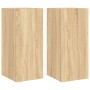Muebles de TV pared luces LED 2 uds roble Sonoma 30,5x35x70 cm de , Muebles TV - Ref: Foro24-837237, Precio: 87,59 €, Descuen...