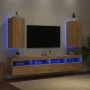 TV-Wandmöbel mit LED-Lichtern, 2 Stück, Sonoma-Eiche, 30,5x35x70 cm. von , TV-Möbel - Ref: Foro24-837237, Preis: 86,59 €, Rab...