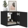 Muebles de TV de pared con luces LED 2 uds negro 30,5x35x30 cm de , Muebles TV - Ref: Foro24-837221, Precio: 55,53 €, Descuen...