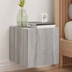 Mueble de TV de pared con luces LED gris Sonoma 30,5x35x30 cm de , Muebles TV - Ref: Foro24-837228, Precio: 36,09 €, Descuent...