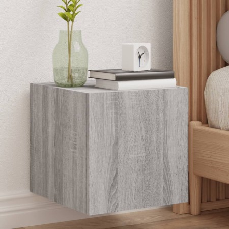 Wand-TV-Möbel mit LED-Lichtern in Sonoma-Grau 30,5x35x30 cm von , TV-Möbel - Ref: Foro24-837228, Preis: 36,58 €, Rabatt: %
