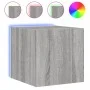 Mueble de TV de pared con luces LED gris Sonoma 30,5x35x30 cm de , Muebles TV - Ref: Foro24-837228, Precio: 36,09 €, Descuent...