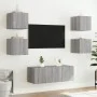 Wand-TV-Möbel mit LED-Lichtern in Sonoma-Grau 30,5x35x30 cm von , TV-Möbel - Ref: Foro24-837228, Preis: 36,09 €, Rabatt: %