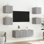 Wand-TV-Möbel mit LED-Lichtern in Sonoma-Grau 30,5x35x30 cm von , TV-Möbel - Ref: Foro24-837228, Preis: 36,58 €, Rabatt: %
